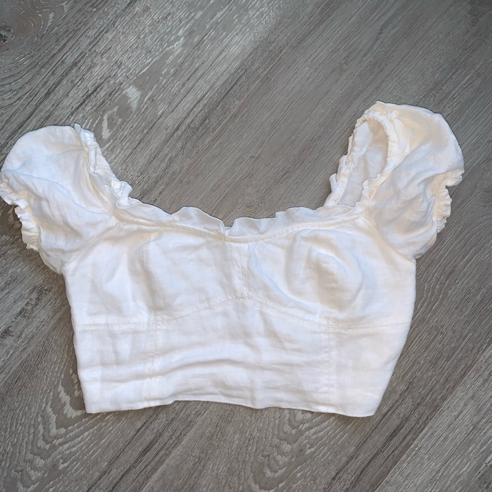 Wilfred linen crop top